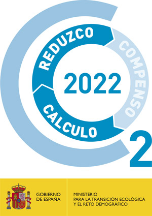 Certificado Calculo Compenso Emisiones CO2 2022. Certificado del Ministerio para la Transmisión Ecológica y el Reto Demográfico